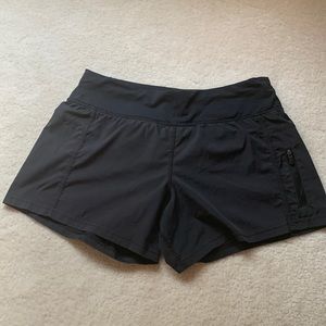 Size 6 Black Lululemon shorts 4.5”
